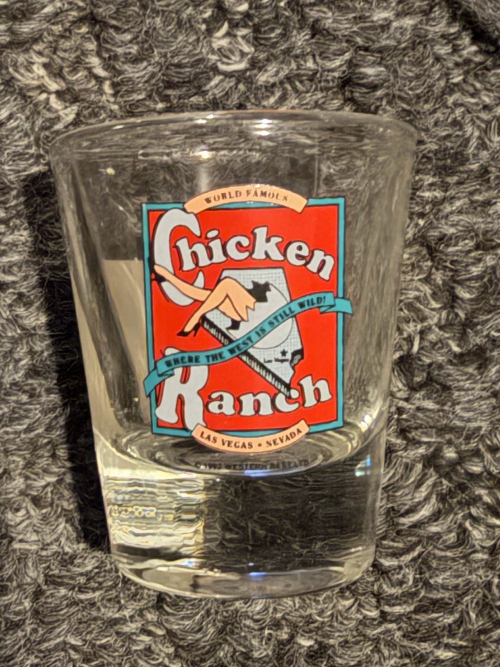 Chicken ranch Nevada shot glass